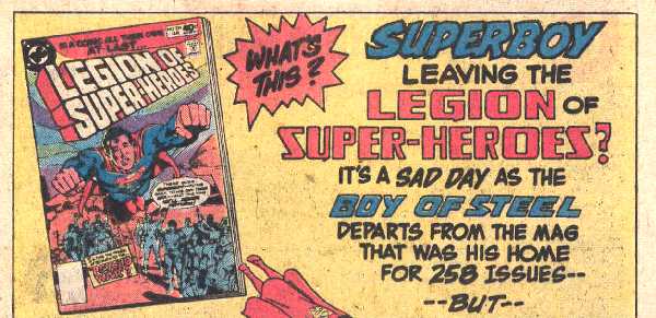 SUPERBOY AND THE LEGION OF SUPER-HEROES NO.258